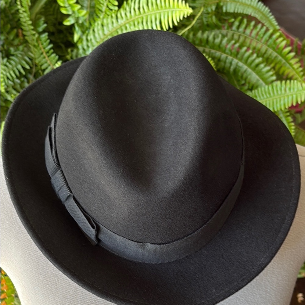 Hat HOLT RENFREW Black Fedora Wool